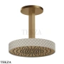 Gessi Pelle Tresse Верхняя лейка с потолочным кронштейном D30,5 см, 78250-448, Crème/ Deep Bronze Br. PVD