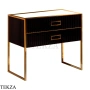 ARMADI ART MONACO Тумба под раковину 100 см 866-100-BG, BLACK (чёрный глянец), золото