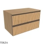 Flaminia Cubika тумба под раковину подвесная 85×50×50 см, 2 ящика, натуральный дуб Rovere Naturale Greca