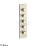 Gessi Incastri Термостат для душа 4 потока, внешняя часть 75318-720, никель глянец