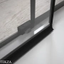 Radaway Idea DWJ Factory Дверь в нишу раздвижная с неподвижным сегментом 130 см, открывание налево, 387017-54-55L, черный матовый