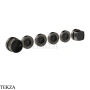 Gessi Jacqueline Термостат для душа на 4 потока, внешняя часть 77138-707, black хром Brush