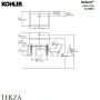 Kohler Gilford Мойка кухонная 76 с фартуком, два отверстия K-12781-0, белый глянец