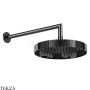 Gessi Incastri RIGATO Верхняя лейка D25 с кронштейном из стены 63745-706, black хром глянец