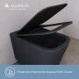 Aqueduto MACIO Унитаз подвесной безободковый торнадо, сиденье c микролифтом MACT2140, Черный матовый