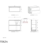 Flaminia Cubika тумба под раковину напольная 85×37×78,5 см, 2 ящика, серый Grey матовый