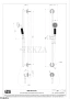 Gessi VENTI20 Штанга в комплекте с душевой лейкой, шланг, вывод 65141-791, Deep Bronze Br. PVD