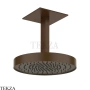 Gessi Incastri Верхняя лейка D30 с потолочным кронштейном 63072-845, бронза Dark Brush