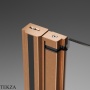 Radaway Nes PND II Шторка на ванну двустворчатая 130 см, правая R, 10009130-93-01R, брашированная медь