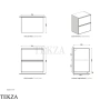 Flaminia Cubika модуль хранения напольный 70×50×78,5 см, 2 ящика, орех Noce Greca