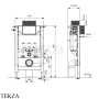TECEspring profil Модуль для установки унитаза Н82 см S300380