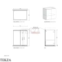 Flaminia Cubika тумба под раковину напольная 70×50×78,5 см, 2 дверцы, орех Noce Greca