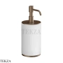 Gessi INCISO accessories Дозатор для жидкого мыла настольный, белый 66437-761, Coffee Bronze Br. PVD