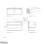 Flaminia Cubika тумба под раковину подвесная 120×50×50 см, 2 ящика, серый Grey матовый