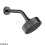 Gessi INGRANAGGIO Верхняя лейка D11,8 с кронштейном из стены, 63554-706, Black Metal PVD