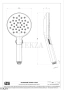 Gessi Shower Душевая лейка 3-х позиционная с черным диском 47350-716, Gold Br. PVD