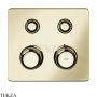 Gessi VENTI20 Термостатический смеситель на 2 потока, внешняя часть 65232-710, Brass PVD
