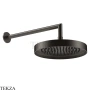 Gessi Incastri Верхняя лейка D25 с кронштейном из стены 63045-707, black хром Brush
