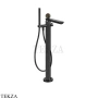 Gessi Perle Смеситель для ванны напольный, внешняя часть 74129-706, black хром глянец