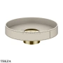 Gessi Pelle Tresse Раковина круглая накладная, без перелива 78601-434, Crème/ Brass PVD