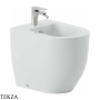 ArtCeram Monet Plus биде напольное приставное высокое с 1 отверстием под смеситель MNB003 01 00, белый глянец