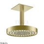 Gessi Incastri Верхняя лейка D30 с потолочным кронштейном под размер 63070-727, шампань Brushed