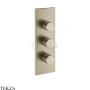 Gessi Incastri Термостат для душа 2 потока, внешняя часть 75314-149, нерж. сталь Brush / никель Brushed