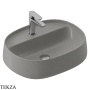 ArtCeram Whisky раковина накладная овальная The.Saniglaze с 1 отверстием WHL003 60 34, Gravel матовый