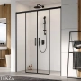 Radaway Idea DWD Дверь в нишу раздвижная двустворчатая 140 см, 387124-54-01, черный матовый