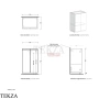 Flaminia Cubika тумба под раковину напольная 50×37×78,5 см, 2 дверцы, орех Noce Greca