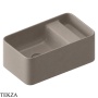 ArtCeram Brooklyn раковина подвесная и накладная The.Saniglaze с боковым сухим отсеком BNL004 41 34, Brown Matera матовый