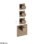 Gessi Incastri Термостат для душа 3 потока, внешняя часть 75306-761, бронза Coffee