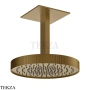 Gessi Inverso RIGATO Верхняя душевая лейка с кронштейном 30 см 63572-791, Deep Bronze Brushed PVD