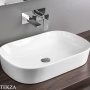 ArtCeram Ghost раковина накладная прямоугольная GHL002 01 00, белый глянец