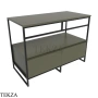 Flaminia Denver консоль напольная 103,5×51×76,5 см, с двумя ящиками и столешницей, зелёный Verde Palude матовый