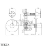 Zucchetti Gill Термостат для душа, 1 поток, внешняя часть ZGL5659 .N1, черный goffrato