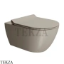 GSI PURA 55/F Унитаз подвесной ”Swirlflush” (безободковый) 8815FR205, сиденье микролифт slim, Tortora