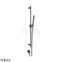 Gessi Inverso Diamantato Штанга в комплекте с душевой лейкой и выводом 73641-707, Black Metal Brushed PVD