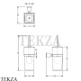Devon&Devon TIME Ершик настенный, керамика белая TM320CR, хром глянец
