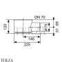 TECE drainline DN 70 Сифон для дренажного канала максимальный 650002