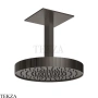 Gessi Incastri Верхняя лейка D30 с потолочным кронштейном под размер 75170-707, black хром Brush