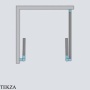 Radaway Nes 8 DWD+S Душевая дверь 110 см,  часть уголка, 10081110-54-01, черный матовый