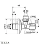 TECE Schell Comfort  Угловой вентиль 1/2'' х 3/8'' 049070699, хром глянец