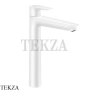Hansgrohe Talis E Смеситель для раковины высокий, с донным клапаном 71716700, белый матовый