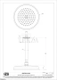Gessi VENTI20 Верхний душ 200 с потолочным креплением 65152-791, Deep Bronze Br. PVD