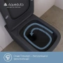 Aqueduto MACIO Унитаз подвесной безободковый торнадо, сиденье c микролифтом MACT2140, Черный матовый
