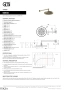 Gessi Inverso Diamantato Верхняя лейка с кронштейном D25,0 см 63645-708, Copper Brushed PVD