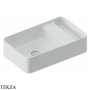 ArtCeram Brooklyn раковина подвесная и накладная The.Saniglaze с боковым сухим отсеком BNL003 01 34, белый глянец