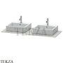 Duravit XSquare Консоль-столешница подвесная под две раковины XS063GB1818, белый матовый