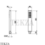 Gessi Rettangolo shower Душевая лейка стержневая 20154-031, хром глянец